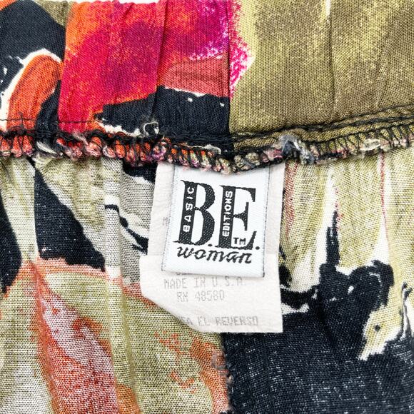 Basic Editions Womens Tropical Floral Shorts Plus Size‎ 26 USA Resort Flowy Chic - Picture 5 of 8